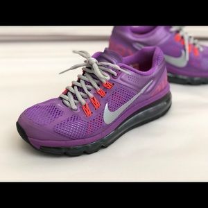 Orange and purple Nike Air Max’s.